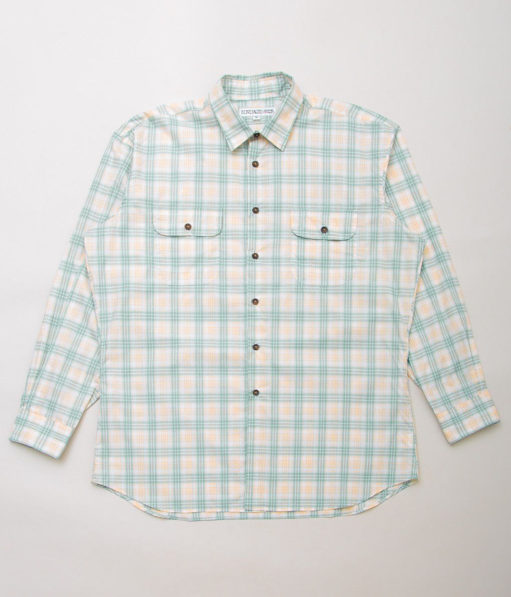 INDIVIDUALIZED SHIRTS×THE STORE BY MAIDENS 'SLOB WORKERS SHIRTS'(GREEN CHECK)