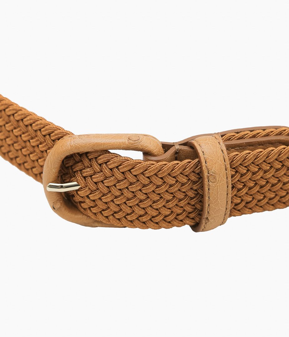 ANDERSON'S ''ELASTIC MESH BELT / OSTRICH'' (CAMEL) 2