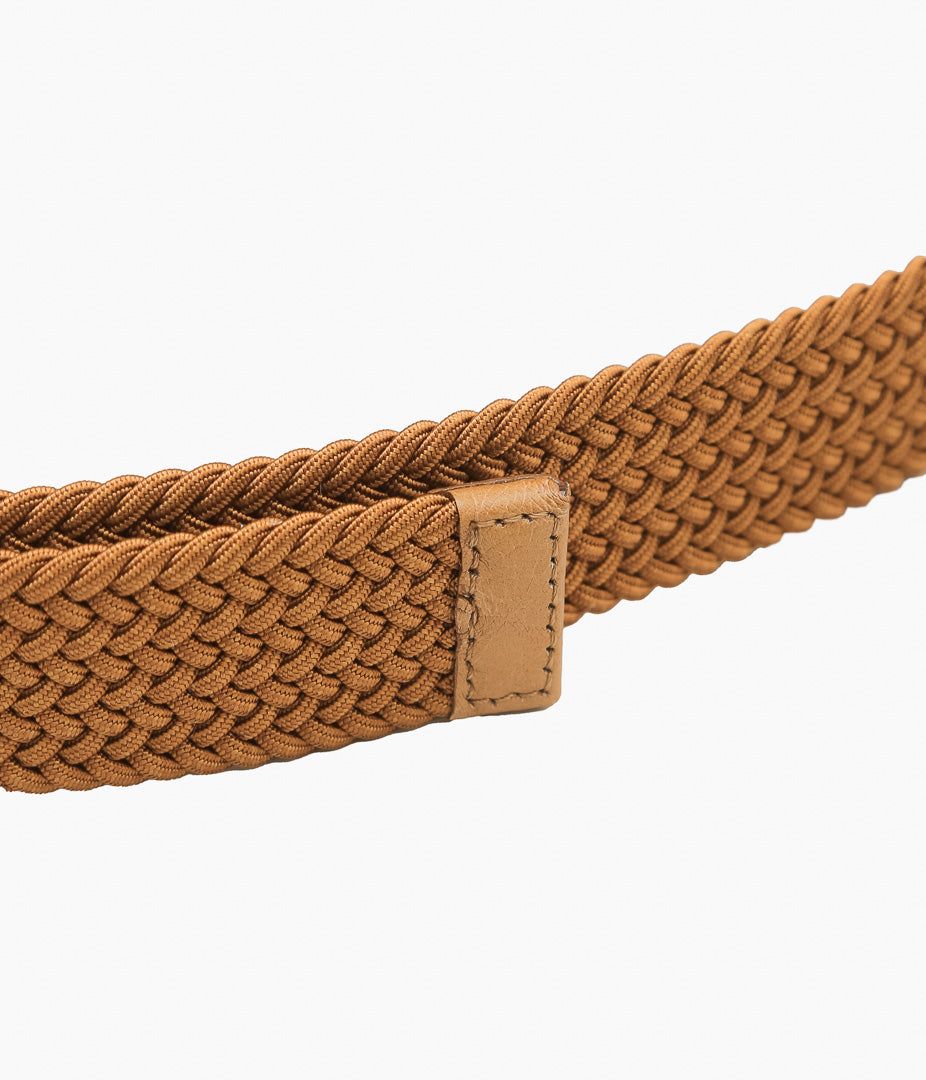 ANDERSON'S ''ELASTIC MESH BELT / OSTRICH'' (CAMEL) 3