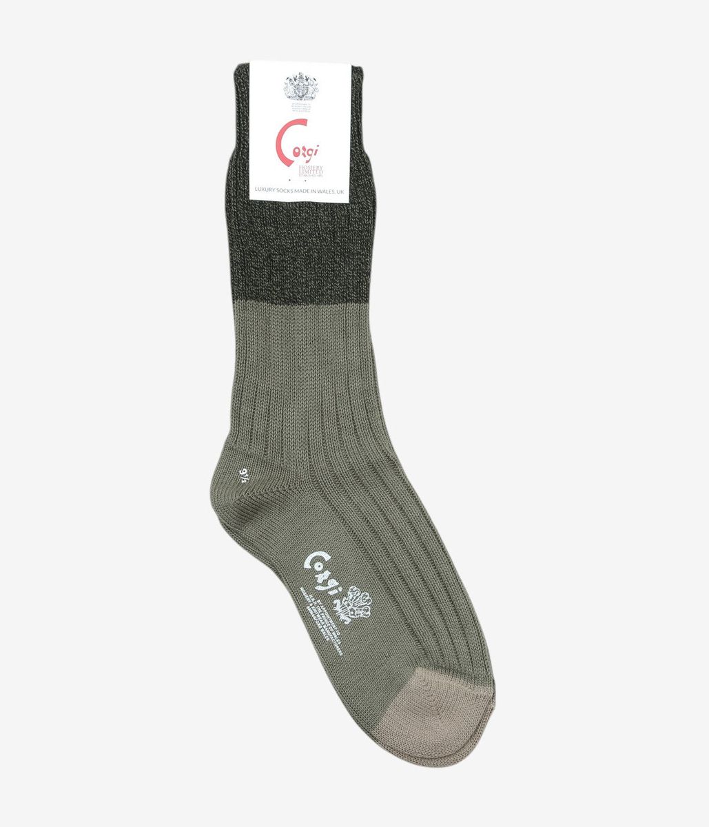 CORGI ''GEELONG COLOR BLOC SOCKS'' (SEAWEED MARL/CAMO)