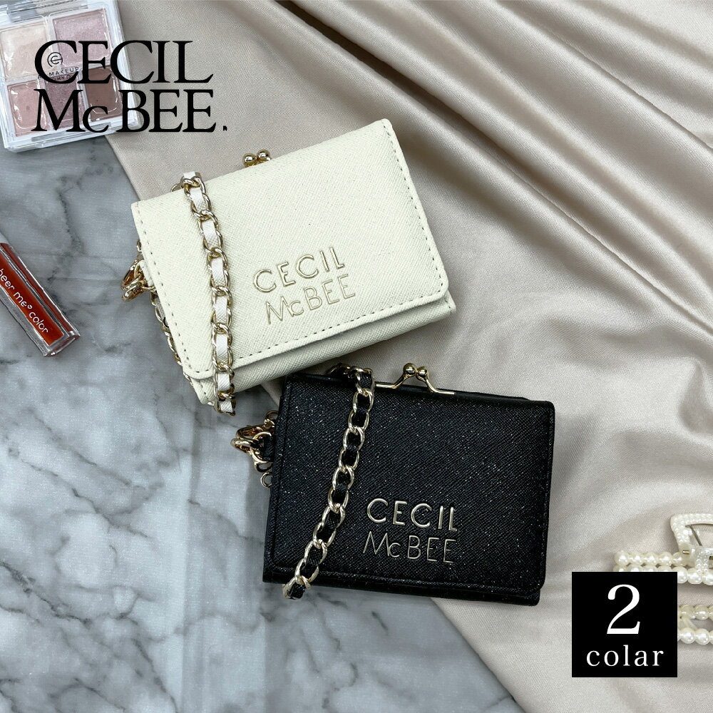 乐天商城 - CECIL Mc BEE ガマ口 三つ折り コンパクト財布 財布 レディース ガールズ 女性 主婦 可愛い かわいい 雑貨 ギフト プレゼント