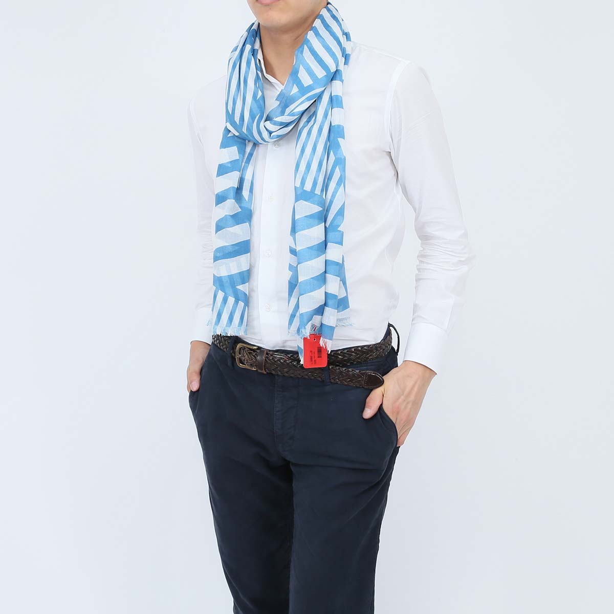 ALTEA/ ストール ブルー メンズ cr