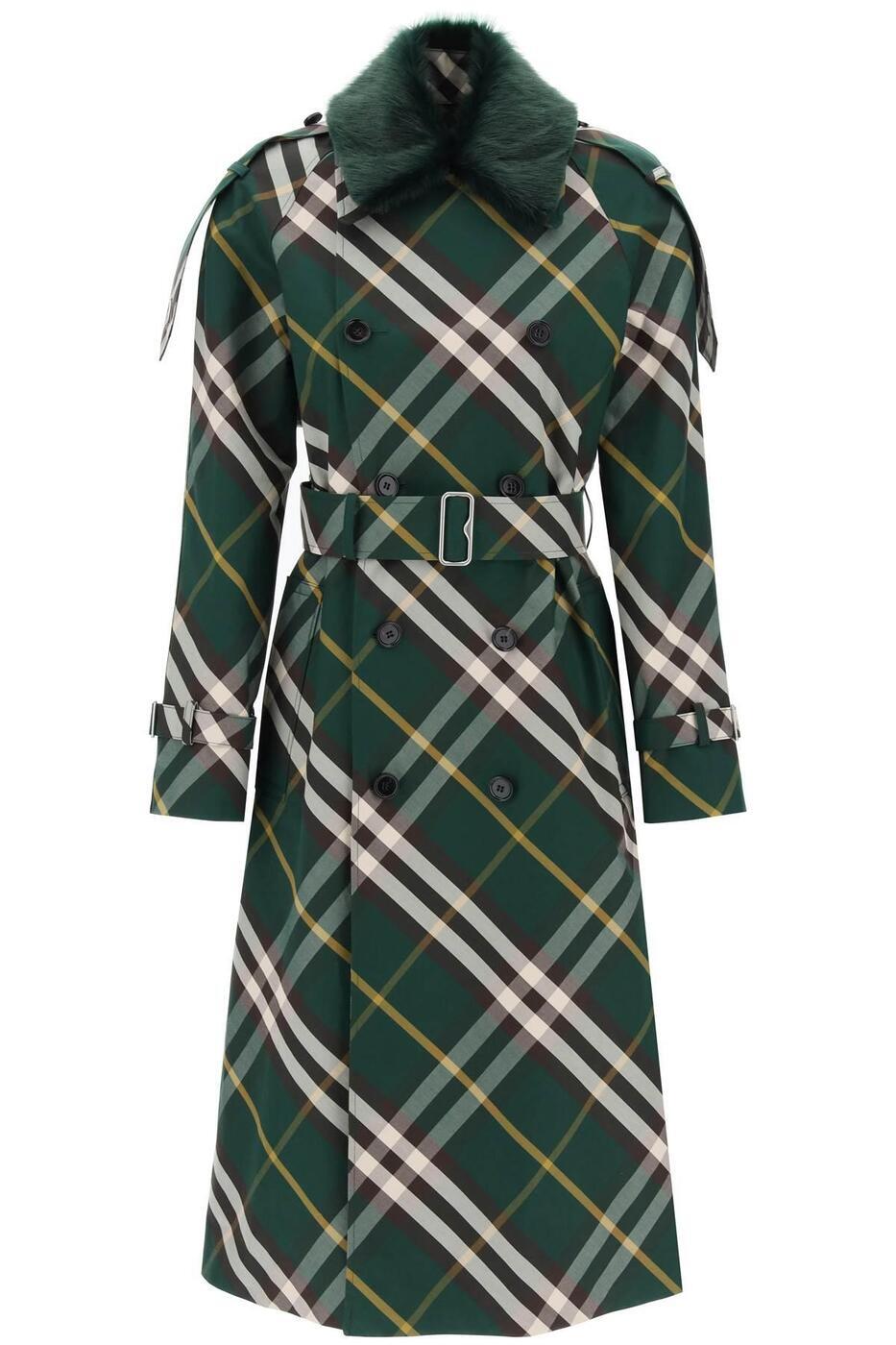 【毎月1日はエントリーでポイント3倍！】 BURBERRY バーバリー グリーン Green コート レディース 8207..