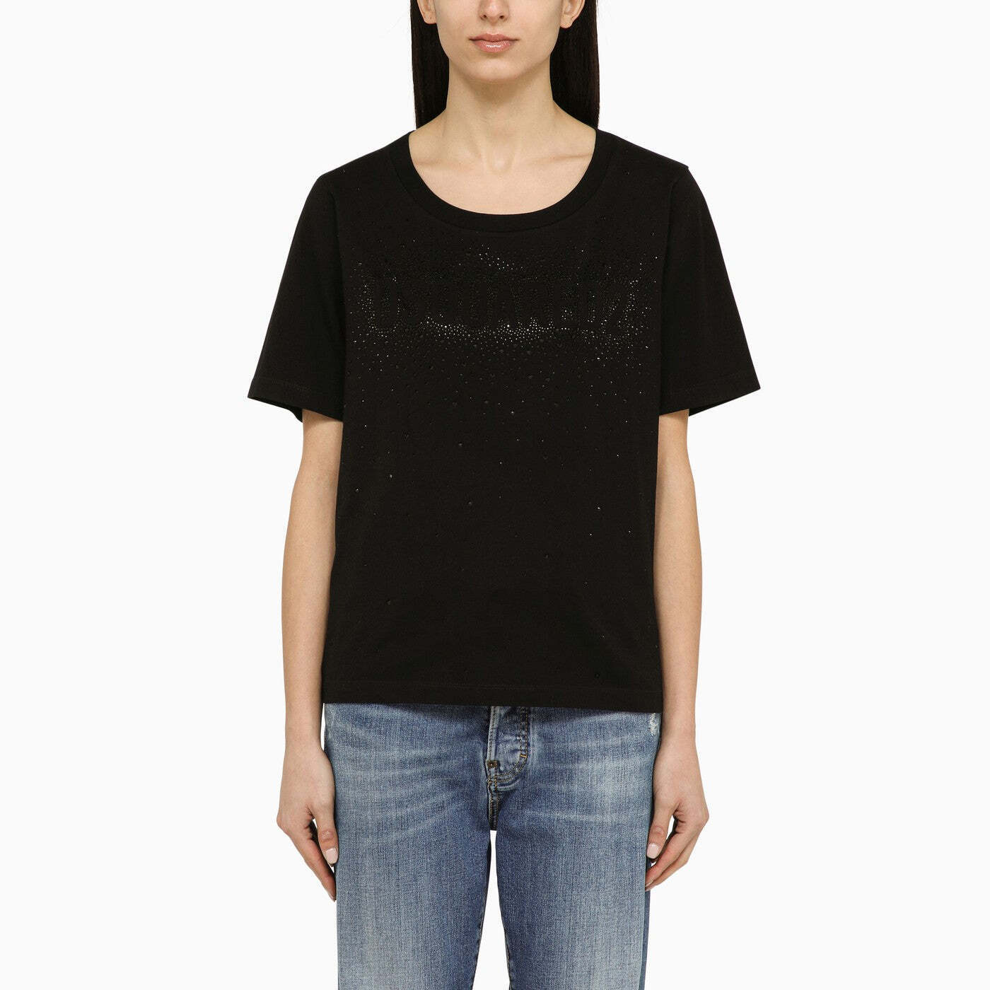 DSQUARED2 ディースクエアード ブラック Black Tシャツ レディース 春夏2024 8130000748693 【関税・送料無料】【ラッピング無料】 ba