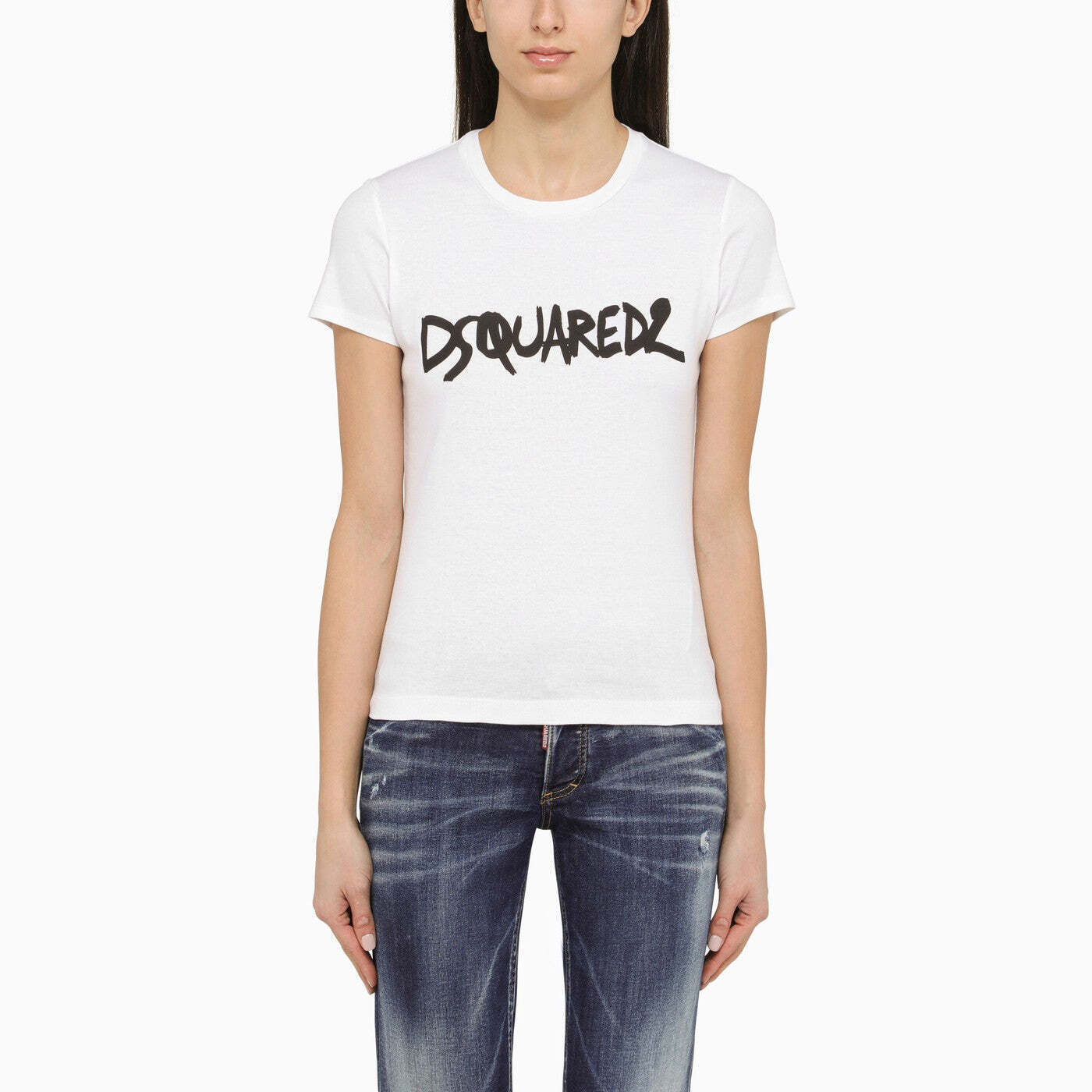 【本日5の付く日ポイント4倍!】 DSQUARED2 ディースクエアード ホワイト White Tシャツ レディース 春夏2024 8130002321557 【関税・送料無料】【ラッピング無料】 ba