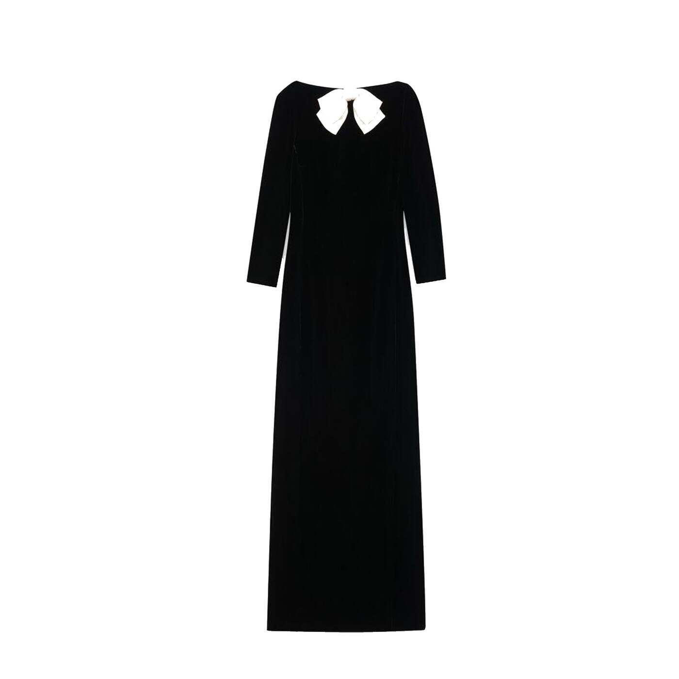 SAINT LAURENT PARIS イヴ サンローラン ブラック Black ドレス レディース 8013328941205 【関税・送..