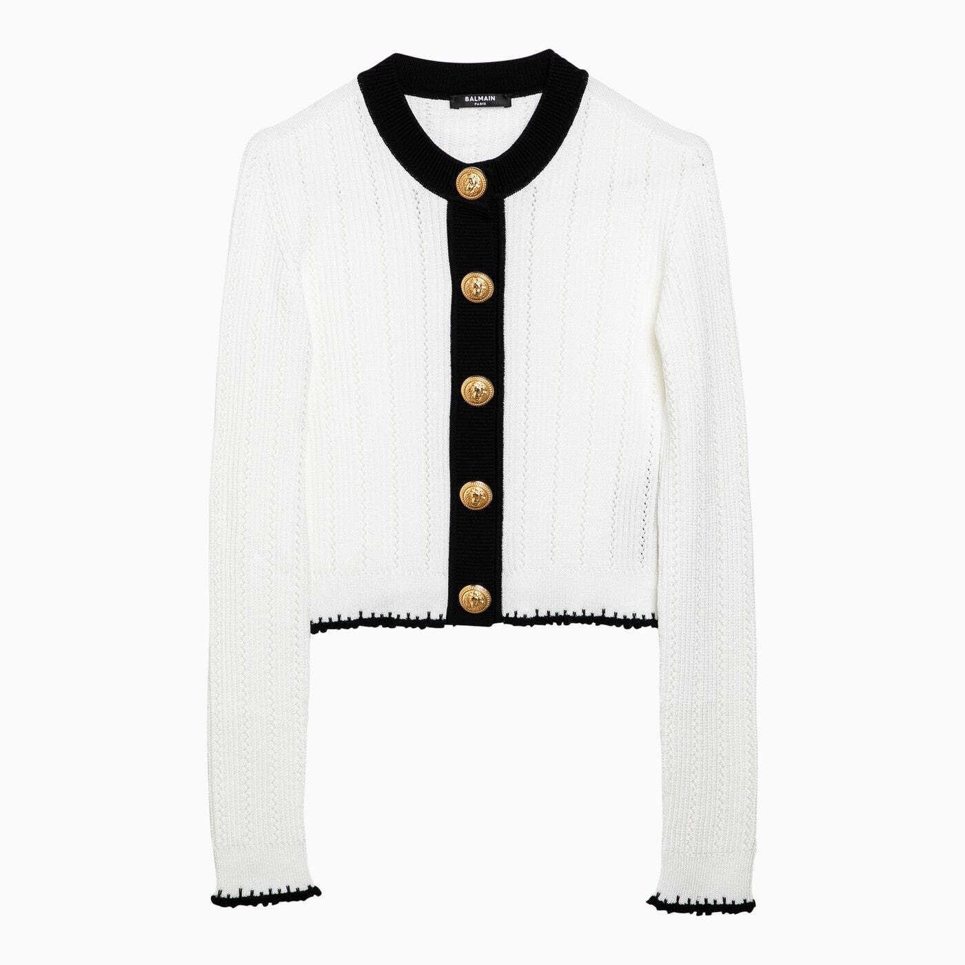 BALMAIN バルマン ホワイト White ニットウェア レディース 春夏2024 8225576910997 【関税・送料無料】【ラッピング無料】 ba