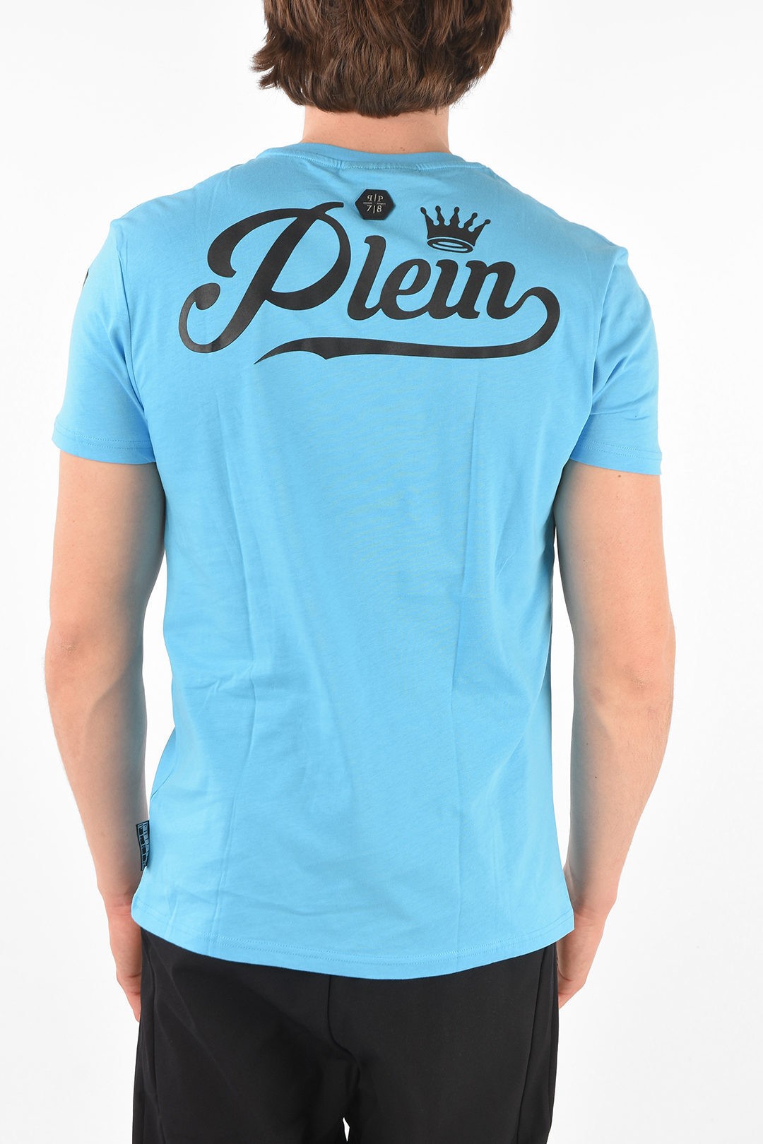 定番最新作 PHILIPP PLEIN フィリップ プレイン Light blue トップス P389391 メンズ HOMME EST.1978 EMBOSSED PRINTED CREW-NECK T-SHIRT dk:BRANDSHOP・クラージュ店 正規品セール
