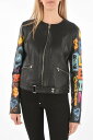 【15,000円以上1,000円OFF!!】 PHILIPP PLEIN フィリッププレイン ジャケット P19C WLB0867 PLE002N 02 レディース COUTURE LEATHER JACKET GRAFFITI WITH PRINTED SLEEVES 【関税・送料無料】【ラッピング無料】 dk