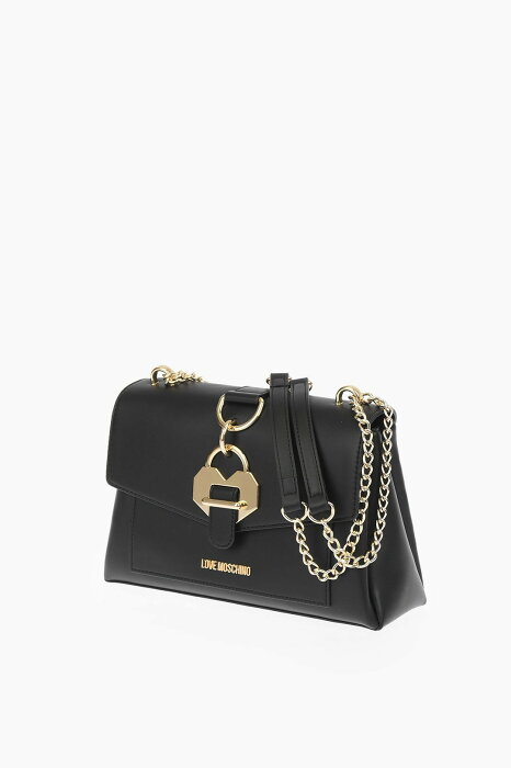 MOSCHINO モスキーノ Black バッグ JC4260PP0EKK0000 レディース LOVE FAUX LEATHER BAG WITH CHAIN SHOULDER STRAP 【関税・送料無料】【ラッピング無料】 dk