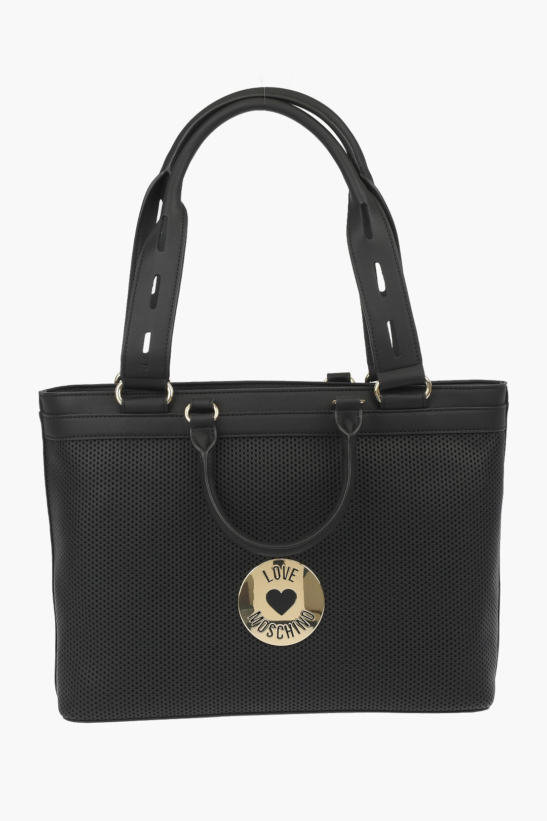 MOSCHINO ⥹ Хå JC4396PP0EKL100A ǥ LOVE PERFORATED FAUX LEATHER TOTE BAG ڴǡ̵ۡڥåԥ̵ dk