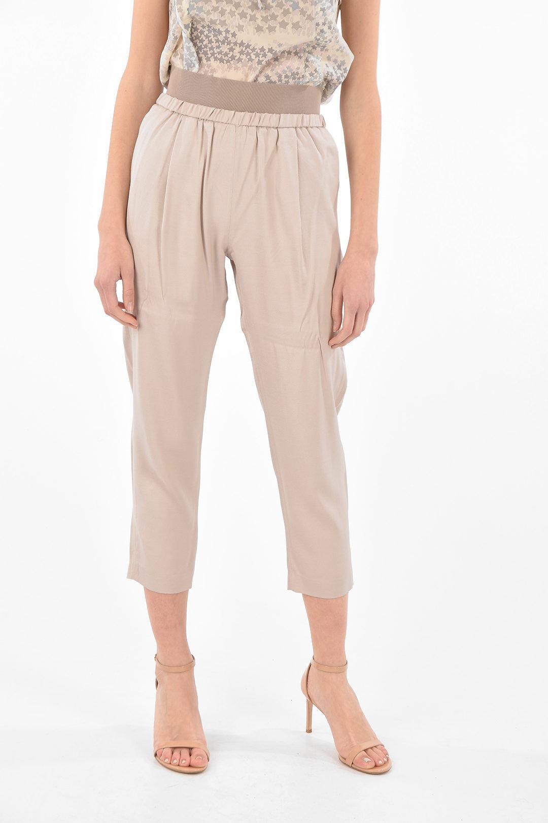 FABIANAFILIPPIファビアナフィリッピBeigeパンツPAD270W795A9360105レディース2POCKETELASTICWAISTBANDPANTS【関税・送料無料】【ラッピング無料】dk