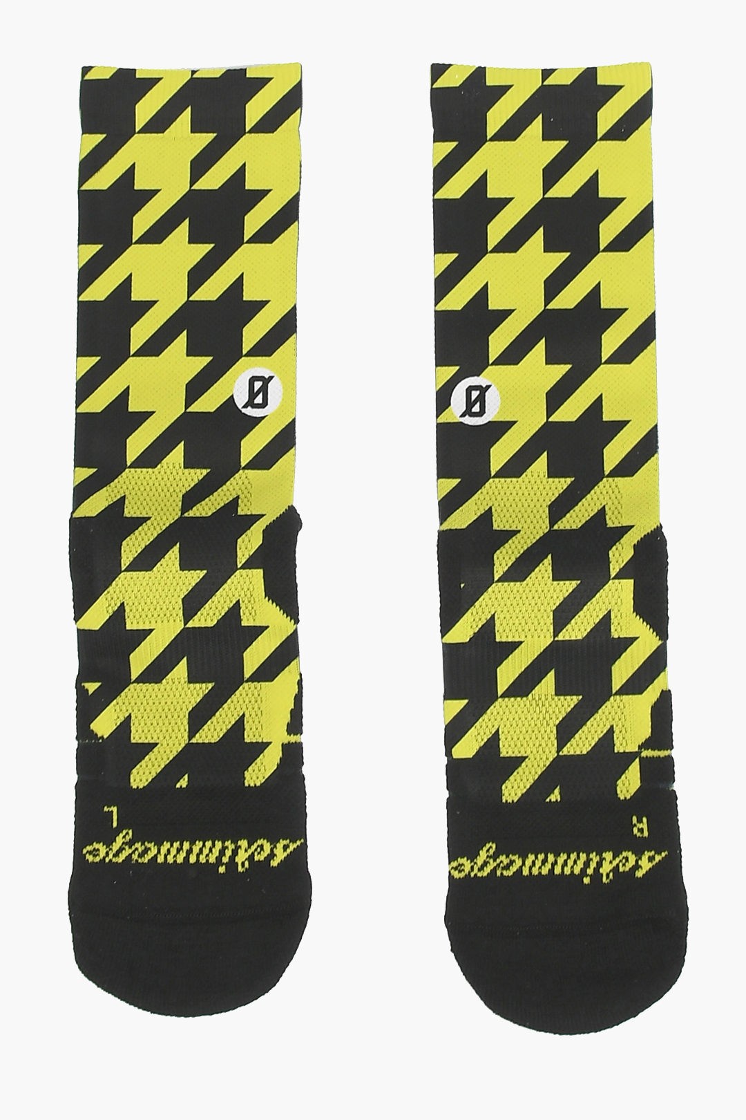 TOOT SCRIMMAGE スクリメージ アンダーウェア PIED POULE YELLOW メンズ HOUNDSTOOTH PATTERNED TWO-TONE SOCKS 【関税・送料無料】【ラッピング無料】 dk