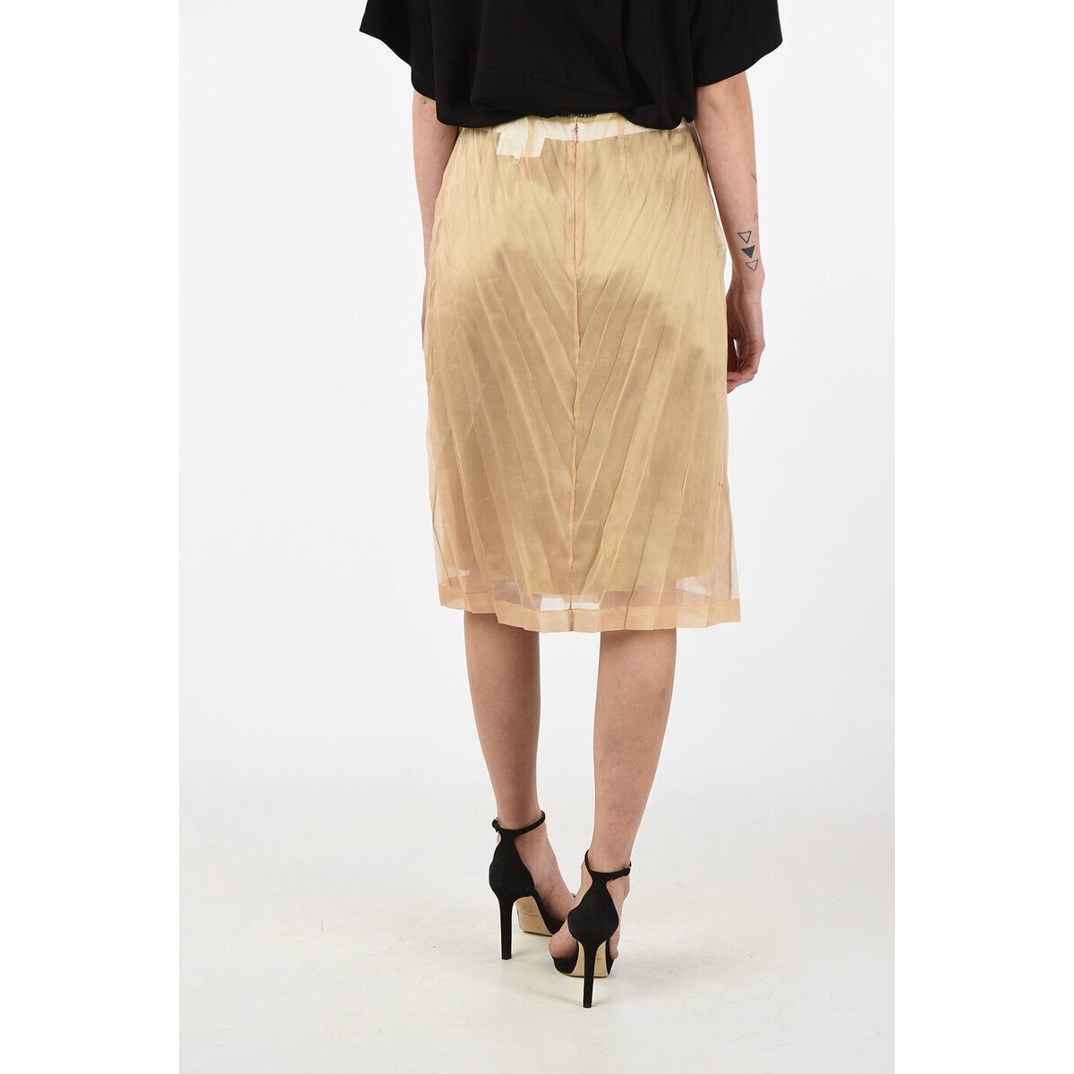 MAISON MARGIELA/メゾン マルジェラ Oro, Rosa レディース MM0 Bow Silk Skirt with Petticoat dk