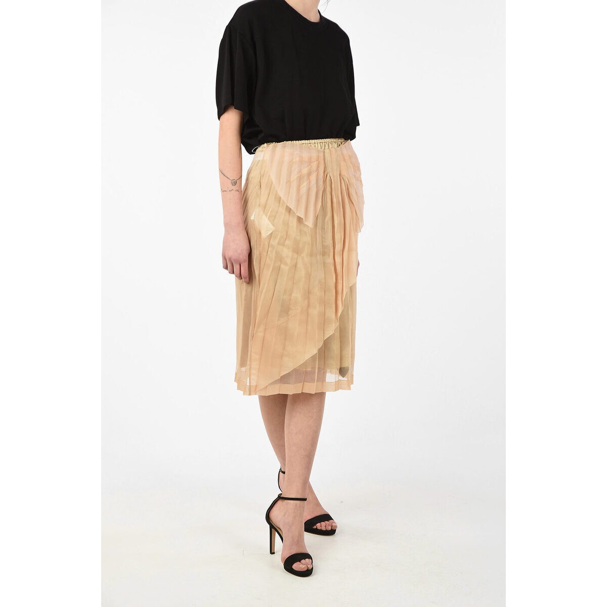 MAISON MARGIELA/メゾン マルジェラ Oro, Rosa レディース MM0 Bow Silk Skirt with Petticoat dk