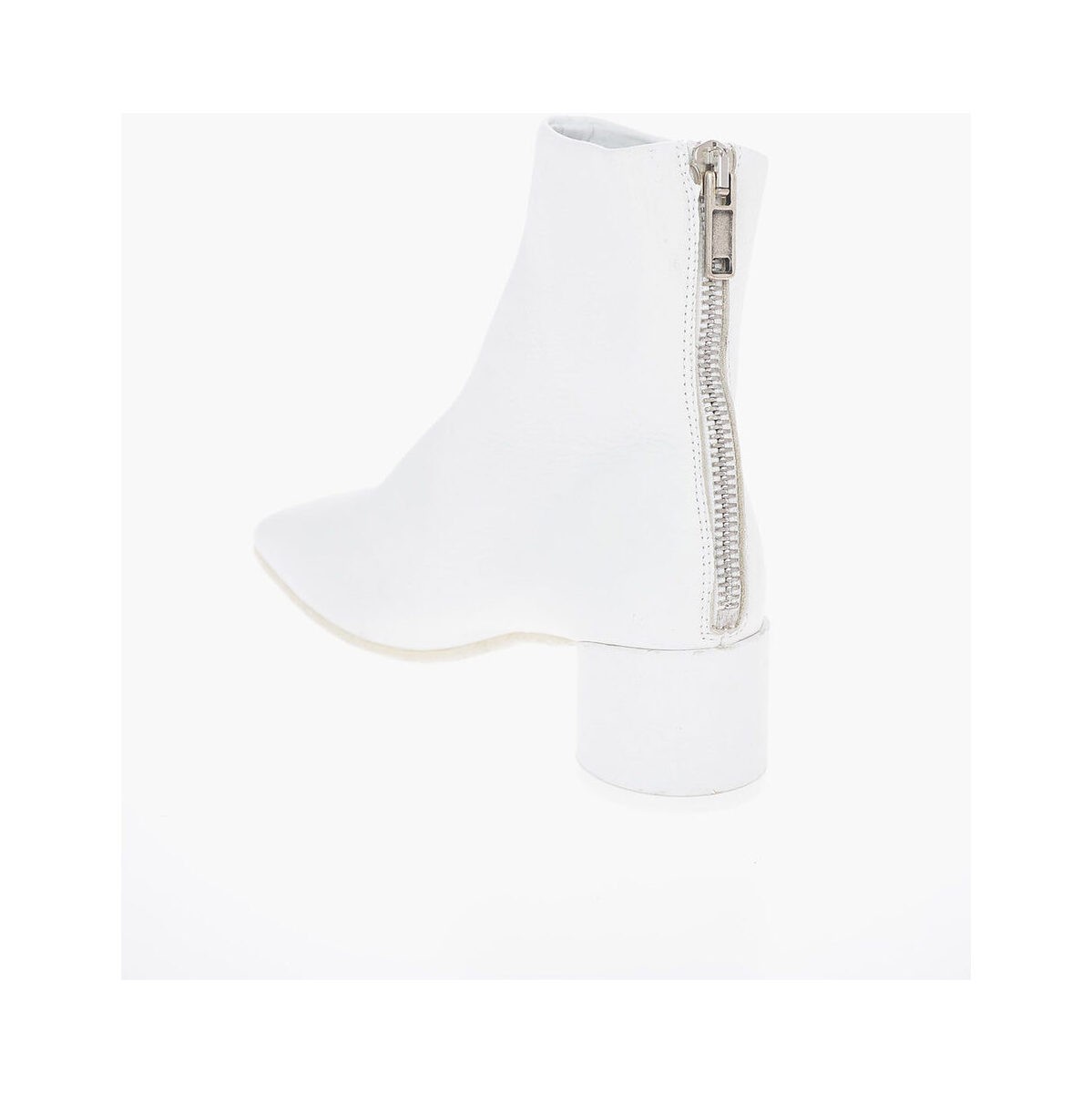 MAISON MARGIELA/メゾン マルジェラ White レディース MM6 5cm Paint Splatter Ankle Boots with Zip Closure dk