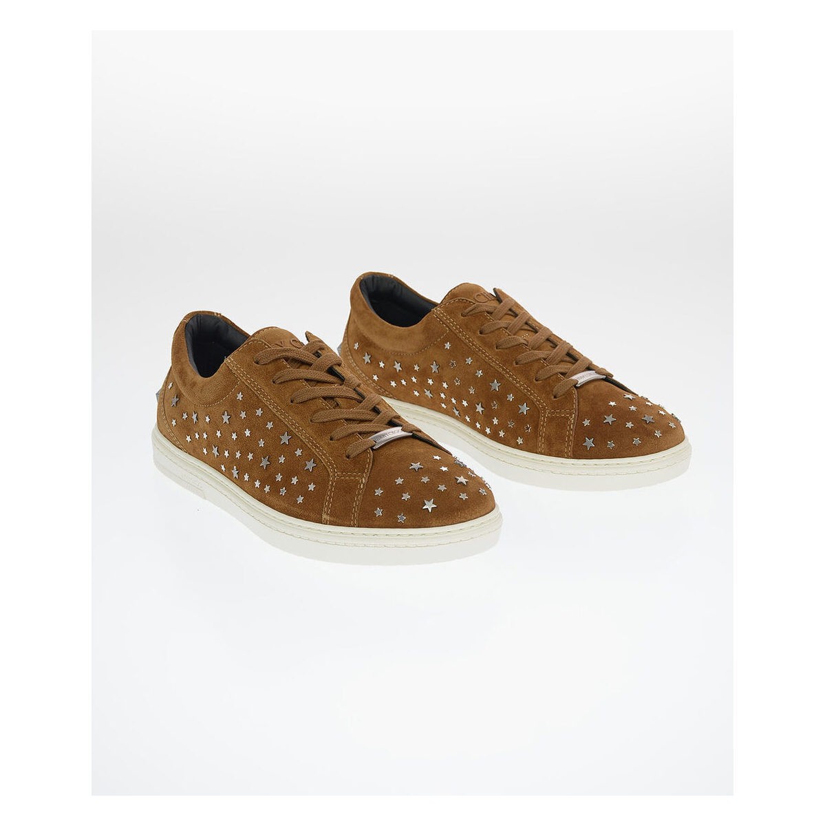 レンタル1ヶ月間 Jimmy Choo ジミーチュウ Brown メンズ Soft Suede Cash Sneakers With Star Stud Applications Dk 予約513 メンズ靴靴 Insolite Guadeloupe Voyage Com