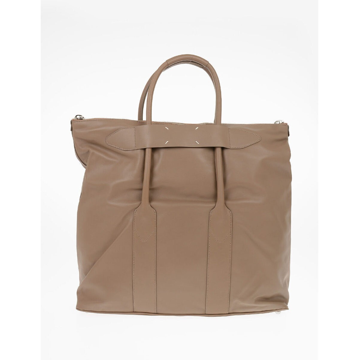 MAISON MARGIELA/メゾン マルジェラ Brown メンズ MM11 2-Way Zip Leather Tote Bag dk