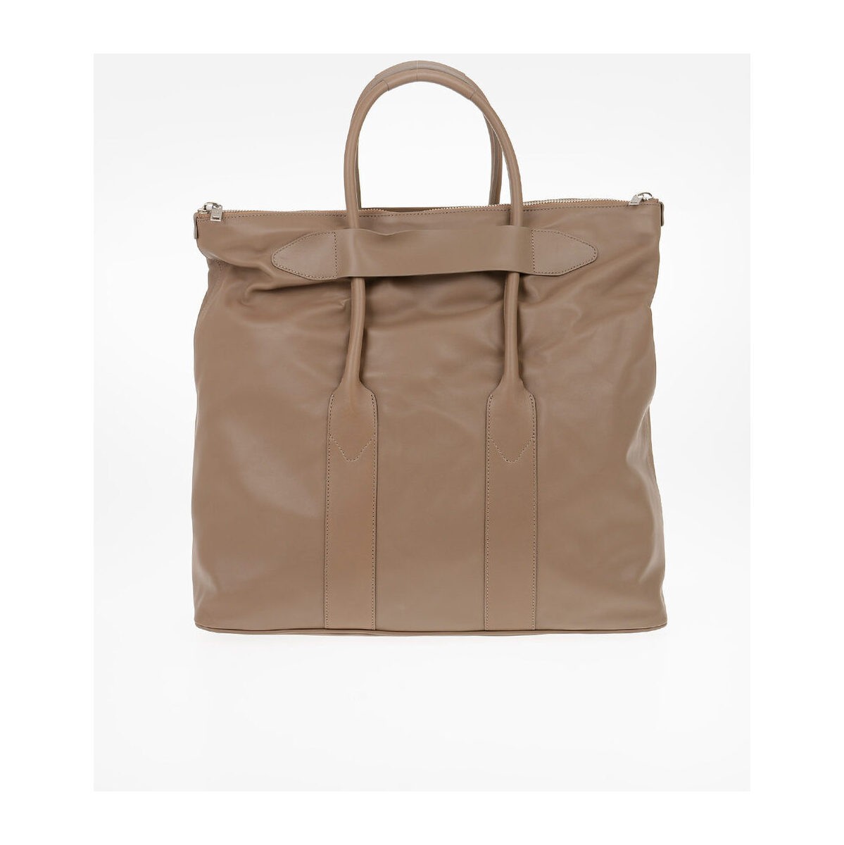 MAISON MARGIELA/メゾン マルジェラ Brown メンズ MM11 2-Way Zip Leather Tote Bag dk
