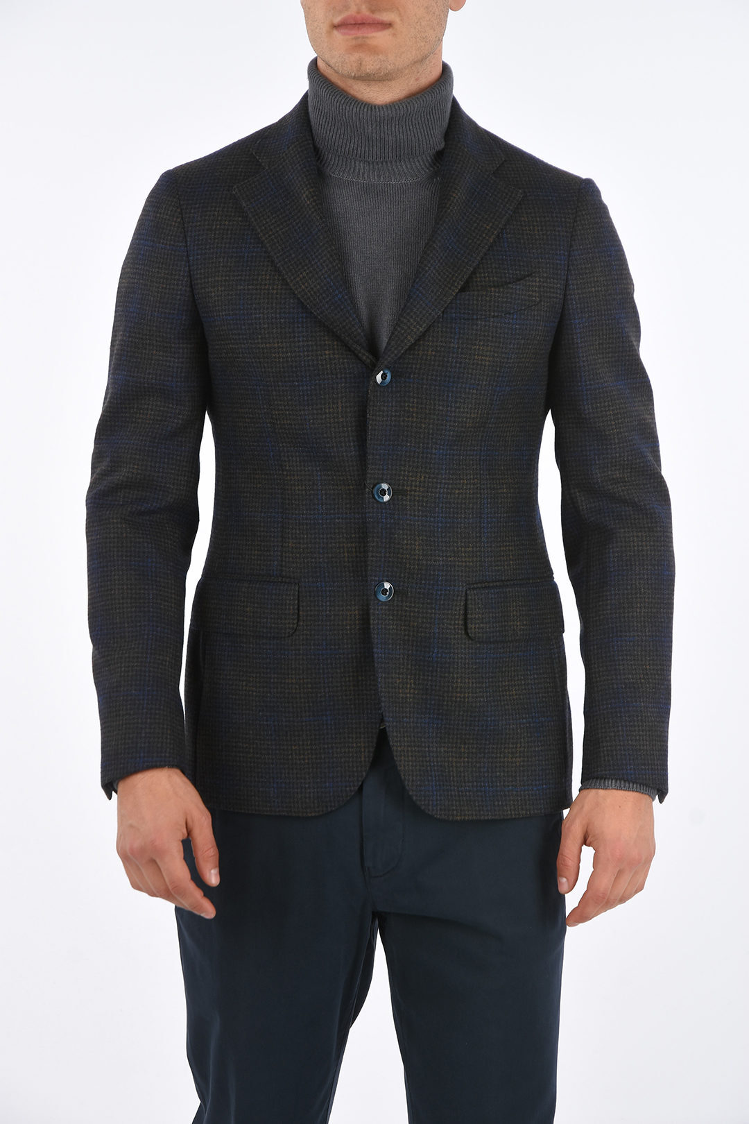 5դݥ4! CORNELIANI ͥꥢ 㥱å 806Z87 7866238 055  CC COLLECTION REWARD LINED 3 BUTTONS MINI CHECKED BLAZER ڴǡ̵ۡڥåԥ̵ dk