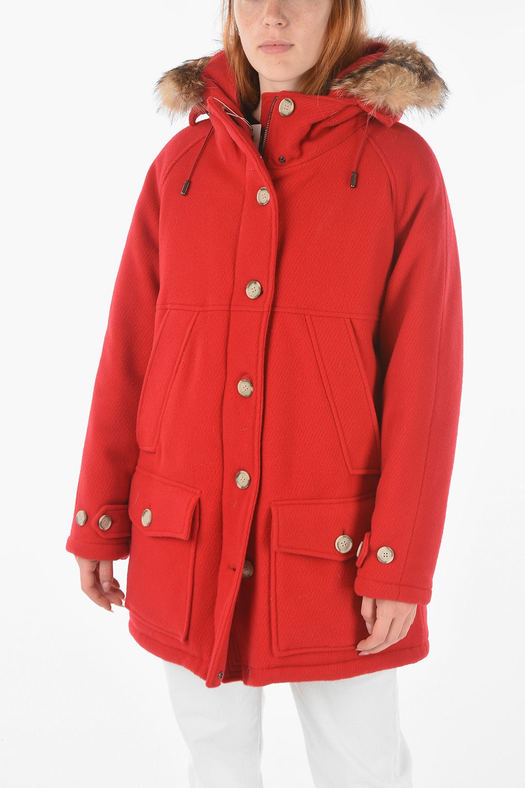 ウールリッチ ダウンジャケット レディース 【0の付く日ポイント4倍】 WOOLRICH ウールリッチ ジャケット COWWCPS2818UT1734 5059 レディース VIRGIN WOOL BLEND TUNDRA DOWN JACKET WITH REAL FUR DETAIL 【関税・送料無料】【ラッピング無料】 dk