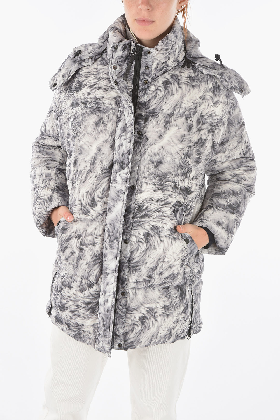 WOOLRICH ウールリッチ ジャケット COWWCPS2666SH05 800 レディース PATTERNED DOWN JACKET WITH REMOV..