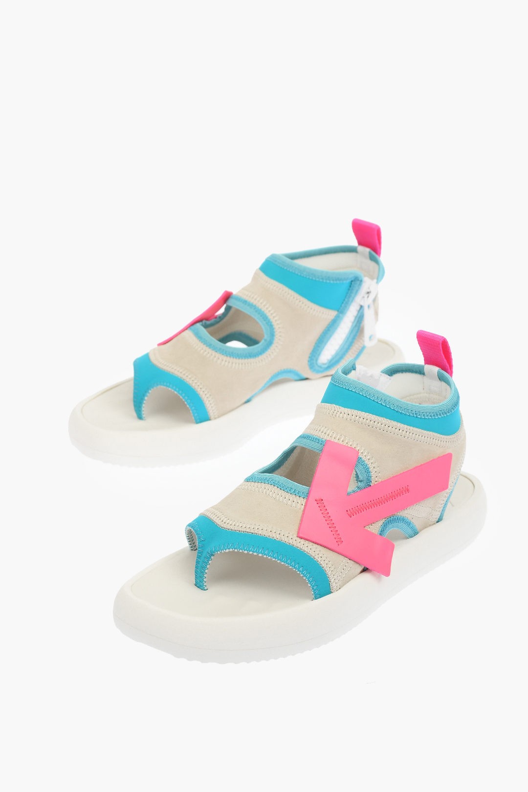 OFF WHITE オフホワイト Multicolor フラットシューズ OWIA206R20H631110128 レディース FLUO ARROW SUEDE SURF THONG SANDALS 【関税・送料無料】【ラッピング無料】 dk