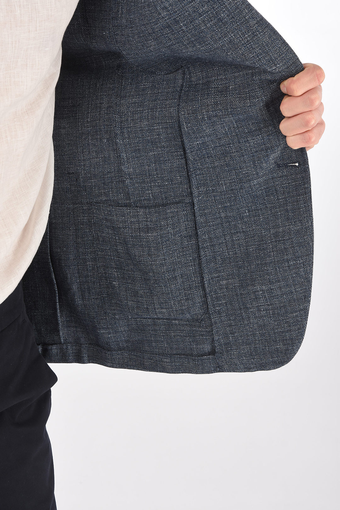 【特価最新品】 ERMENEGILDO ZEGNA エルメネジルド ゼニア Blue ジャケット 1DNMG0 950761 8 メンズ ZZEGNA FLAX AND WOOL SIDE VENTS NOTCH LAPEL 2-BUTTON BLAZER dk:BRANDSHOP・クラージュ店 低価超歓迎