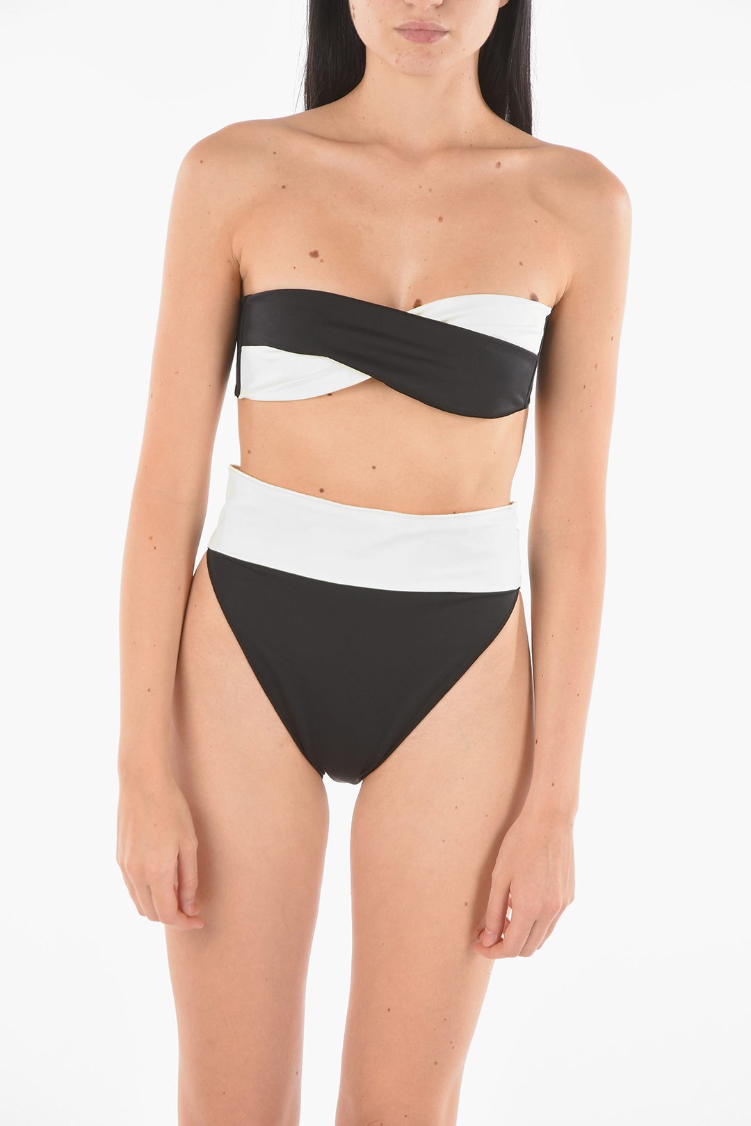 OSEREE IX[ XCEFA ECF213 0 BLACK WHITE fB[X TWO TONE BIKINI SET y֐ŁEzybsOz dk