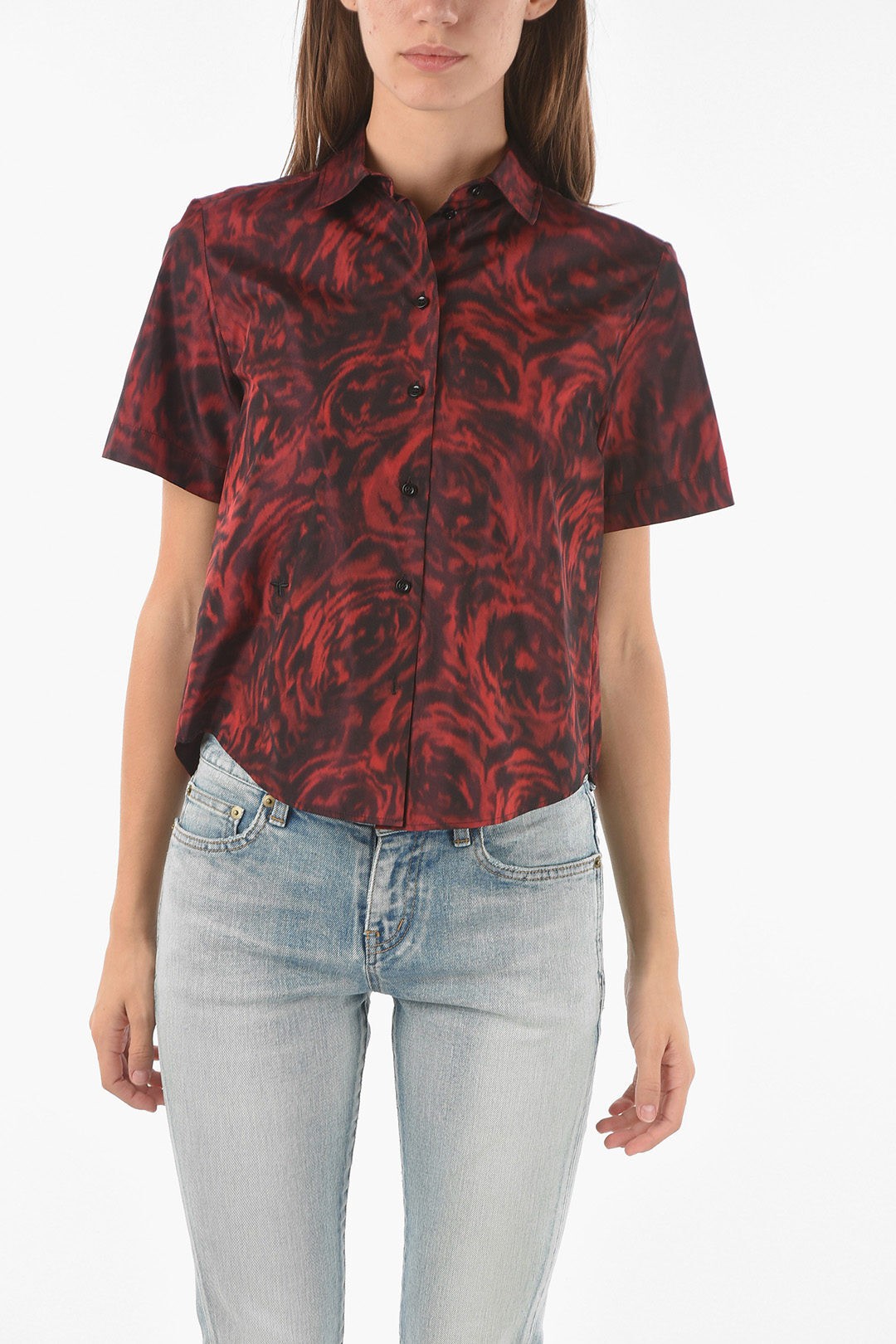 CHRISTIAN DIOR ディオール シャツ 151B61A663721H66373839 レディース TAFFETA SILK CROPPED SHIRT IN..