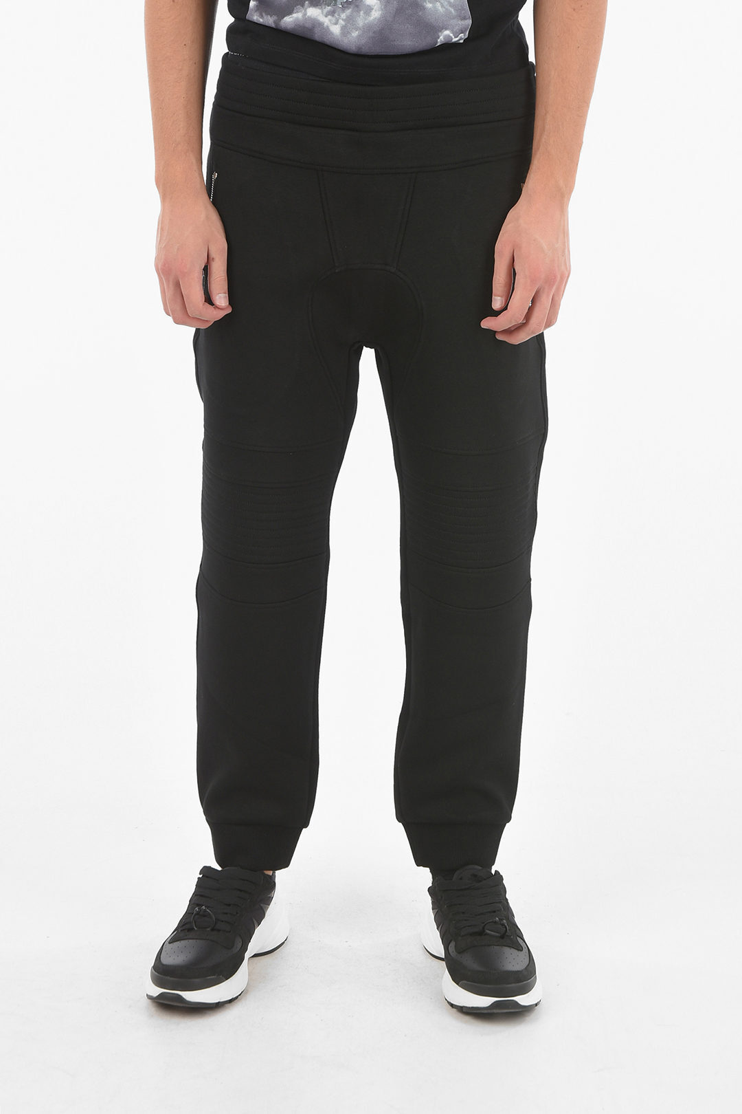 NEIL BARRETT ニール バレット パンツ BJP002 R500S 417 メンズ 3-POCKET SKINNY BIKER JOGGERS WITH THUNDERBOLT EMBROIDERY 【関税 送料無料】【ラッピング無料】 dk