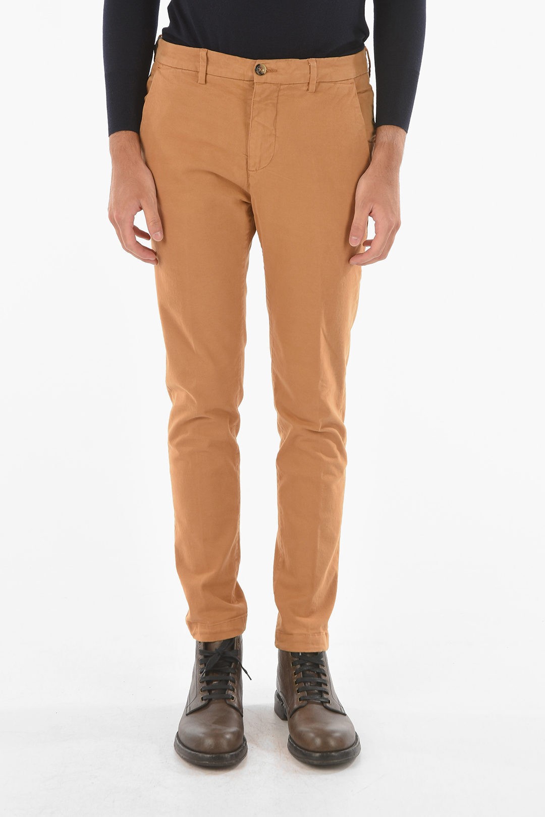 【土日限定クーポン配布中！】 CRUNA クルーナ パンツ S.MARAIS.L.600COGNAC メンズ STRETCHED COTTON MARAIS CHINO PANTS 【関税・送料無料】【ラッピング無料】 dk