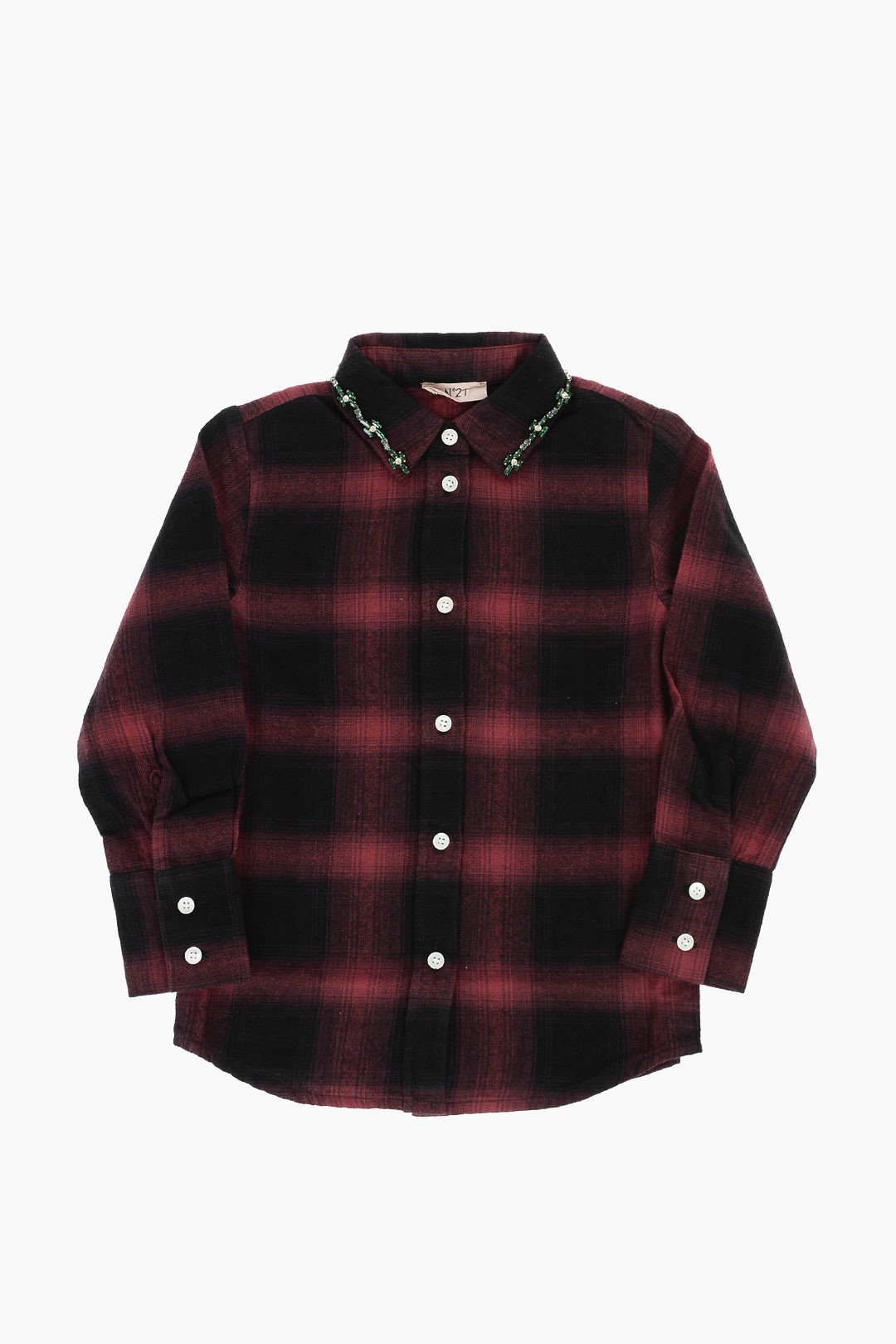 N.21 ̥ ȥ  N21155 N0166 0N404 륺 TARTAN CHECK SHIRT WITH COLLAR JEWELRY ڴǡ̵ۡڥåԥ̵ dk