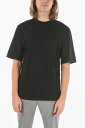 【15,000円以上ご購入で1,000円OFF！】 NEIL BARRETT ニール バレット トップス BJT051C S534S 0101 メンズ JERSEY MINIMAL T-SHIRT WITH STRETCHY-NYLON SLEEVES 【関税 送料無料】【ラッピング無料】 dk