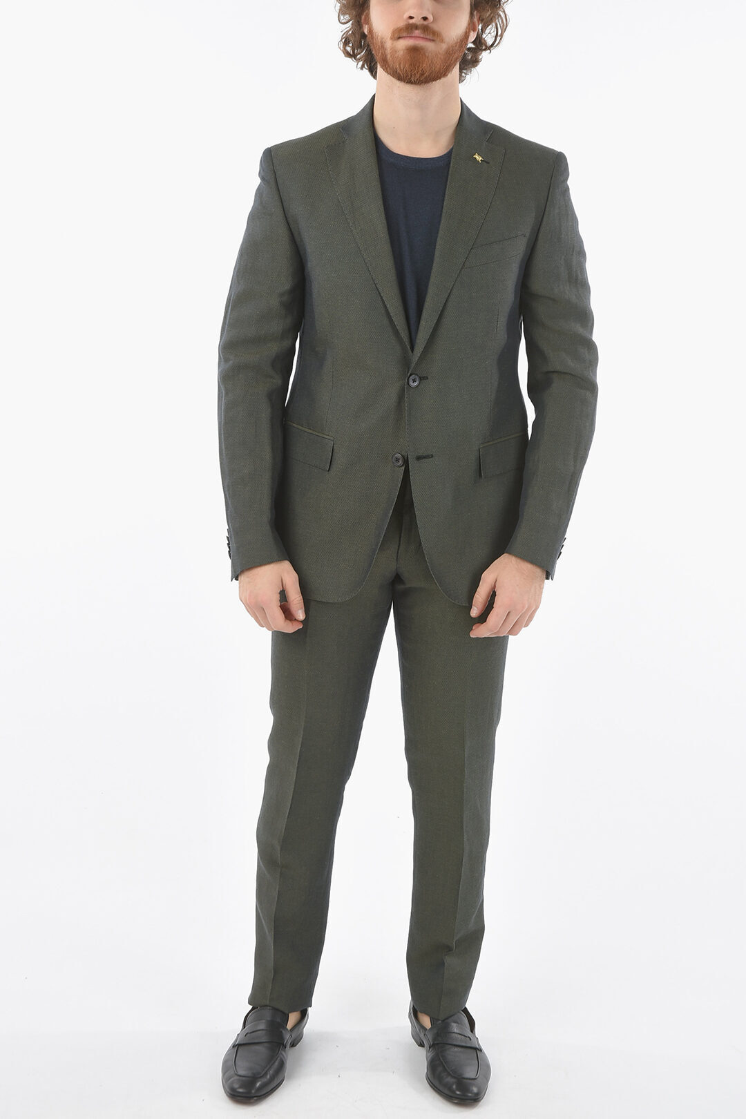 CORNELIANI コルネリアーニ スーツ 87NZ29 1167909 050 メンズ CC COLLECTION FLAX BLEND RESET PLAIN HEMS 2-BUTTON SUIT 【関税・送料無料】【ラッピング無料】 dk