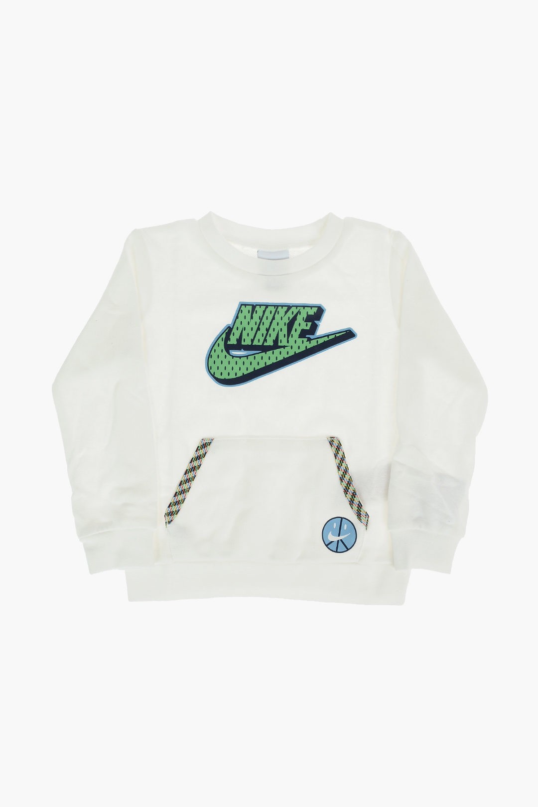 【毎月1日はエントリーでポイント3倍！】 NIKE KIDS ナイキ スウェット 86J842-782 ボーイズ PATCH POCKET CREW-NECK SWEATSHIRT WITH LOGO-PRINT 【関税・送料無料】【ラッピング無料】 dk