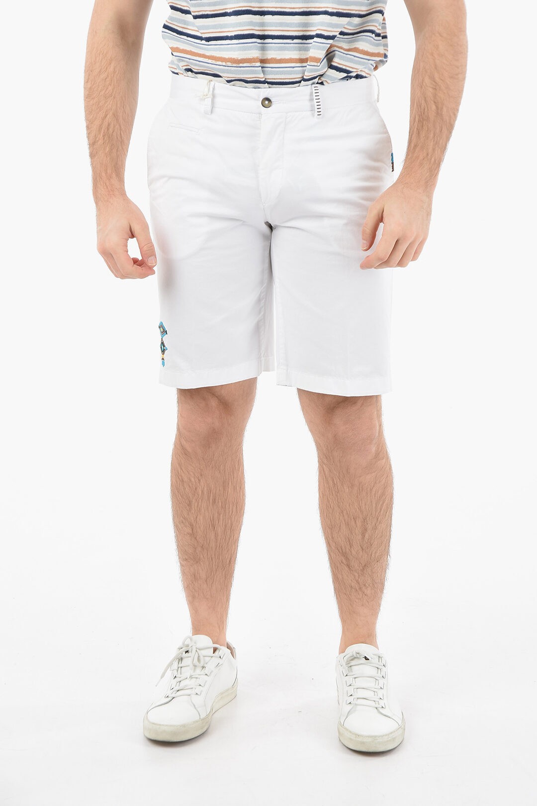 【土日限定クーポン配布中！】 ALTEA アルテア パンツ 2053243 29/R メンズ STRETCH COTTON MILANO SHORTS WITH EMBROIDERIES 【関税・送料無料】【ラッピング無料】 dk