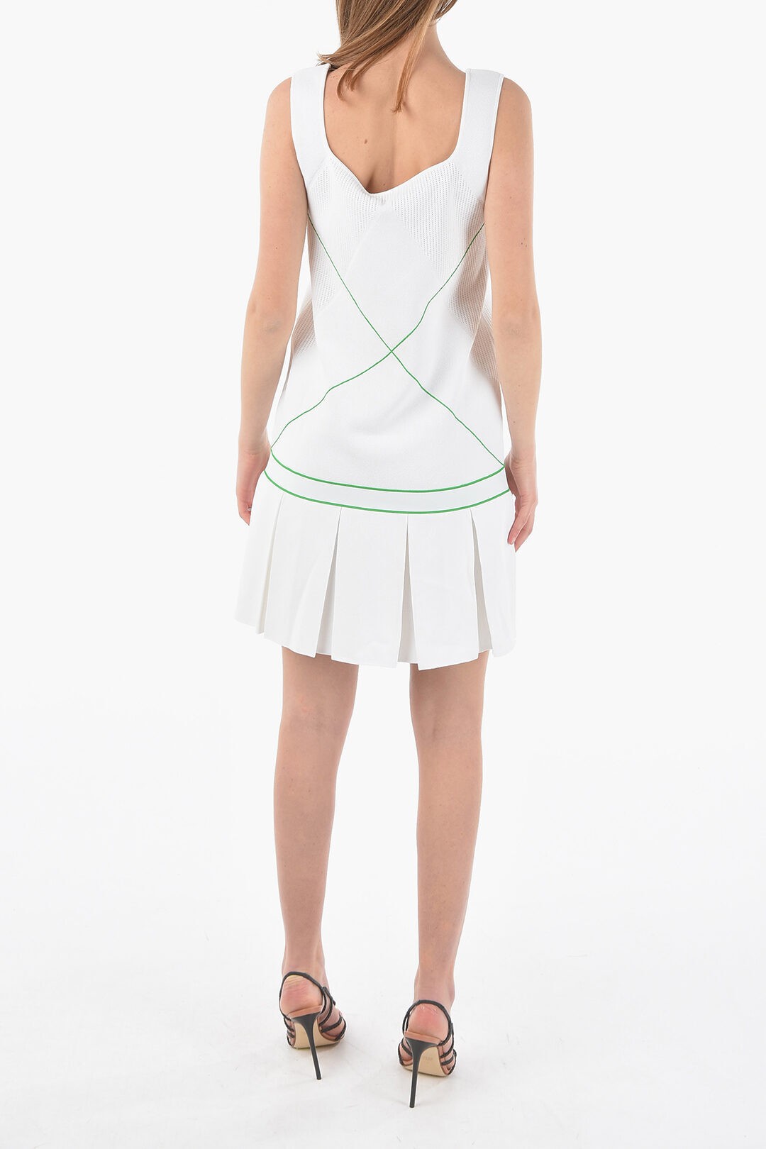 ボッテガ ヴェネタ BOTTEGA VENETA ワンピース ドレス レディース Dresses SQUARE NECKLINE MINI TENNIS DRESS 698085 V1XG0 9000 関税 送料無料 ラッピング無料 2020SS dk
