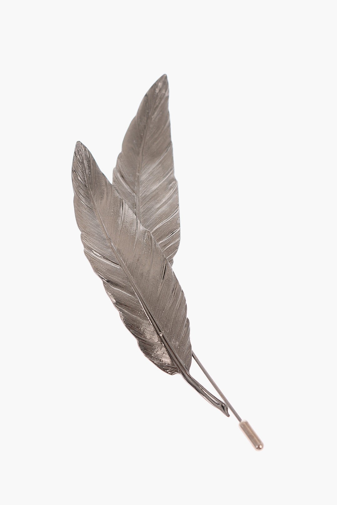 CORNELIANI ͥꥢ 奨꡼ SPILLA PIUME ARGENTO  BRASS FEATHER SHAPED BROOCH ڴǡ̵ۡڥåԥ̵ dk