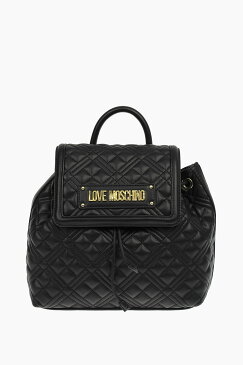MOSCHINO モスキーノ Black バックパック JC4009PP1CLA0000 レディース LOVE FAUX LEATHER NEW SHINY QUILTED BACKPACK 【関税・送料無料】【ラッピング無料】 dk