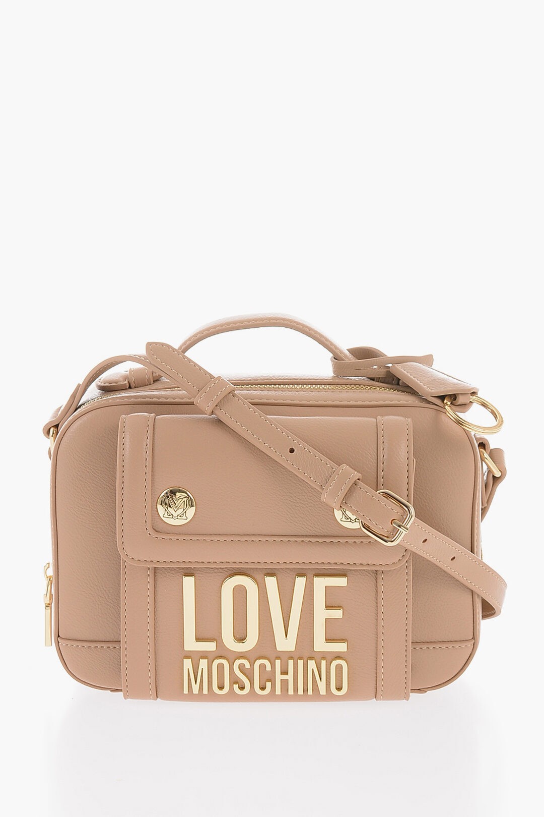 MOSCHINO ⥹ Хå JC4067PP1FLN110A ǥ LOVE FAUX LEATHER CROSSBODY BAG WITH GOLDEN LOGO ڴǡ̵ۡڥåԥ̵ dk