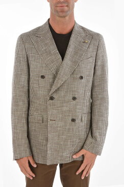 CORNELIANI コルネリアーニ Brown ジャケット 89XZ90-0286937-036 メンズ CC COLLECTION DOUBLE-BREASTED REWARD HOUNDSTOOTH BLAZER 【関税・送料無料】【ラッピング無料】 dk