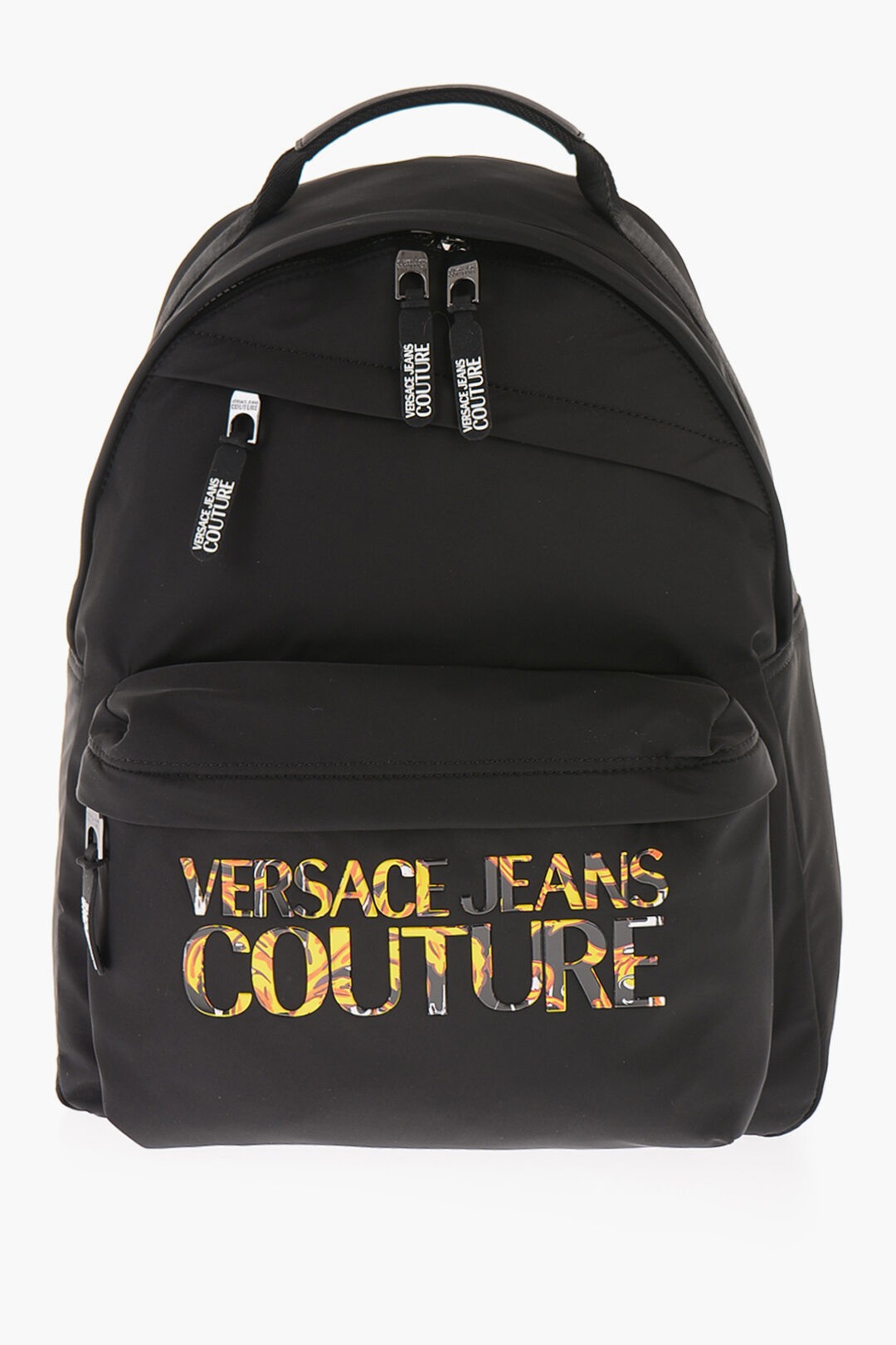  VERSACE ヴェルサーチ バックパック 74YA4B90 ZS394 M09 メンズ JEANS COUTURE SOLID COLOR BACKPACK WITH EMBOSSED ICONIC LOGO  dk