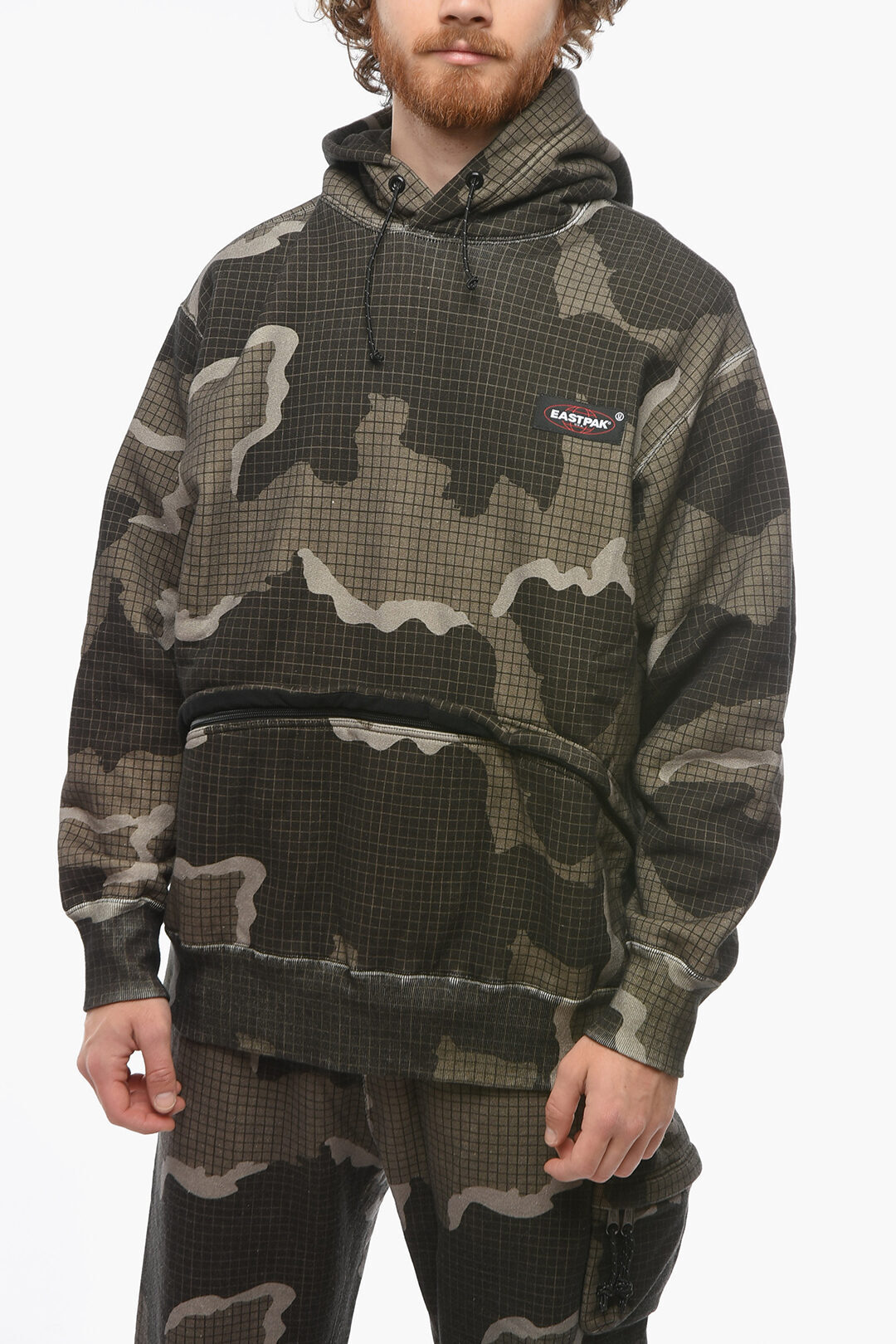 アンダーカバー トレーナー メンズ UNDERCOVER アンダーカバー トレーナー UC1B4803-1 0 BLACK BASE メンズ EASTPACK OVERSIZED HOODIE SWEATSHIRT WITH CAMOUFLAGE PATTERN 【関税・送料無料】【ラッピング無料】 dk