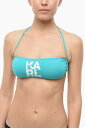 カール ラガーフェルド KARL LAGERFELD 水着 スイムウェア レディース Swimwear SOLID COLOR BANDEAU BIKINI TOP WITH PRINTED CONTRASTING LOGO KL22WTP02 CERAMIC 関税 送料無料 ラッピング無料 2020SS dk