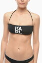 カール ラガーフェルド KARL LAGERFELD 水着 スイムウェア レディース Swimwear SOLID COLOR BANDEAU BIKINI TOP WITH PRINTED CONTRASTING LOGO KL22WTP02 BLACK 関税 送料無料 ラッピング無料 2020SS dk