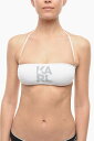 カール ラガーフェルド KARL LAGERFELD 水着 スイムウェア レディース Swimwear SOLID COLOR BANDEAU BIKINI TOP WITH PRINTED CONTRASTING LOGO KL22WTP17 WHITE 関税 送料無料 ラッピング無料 2020SS dk