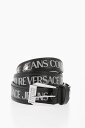 【15,000円以上1,000円OFF!!】 VERSACE ヴェルサーチ ベルト 74YA6F03 ZP243 PV3 メンズ JEANS COUTURE SAFFIANO LEATHER BELT WITH PRINTED LOGO 35MM 【関税・送料無料】【ラッピング無料】 dk