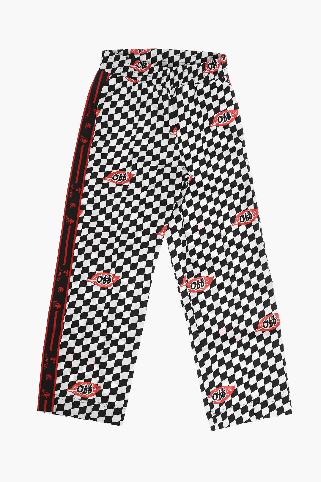  OFF-WHITE オフ ホワイト パンツ OBCJ001F21FAB0021001 ボーイズ TECHNICAL FABRIC CHECKED CHESSBOARD PANTS WITH ALL OVER OFF  dk