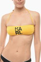 カール ラガーフェルド KARL LAGERFELD 水着 スイムウェア レディース Swimwear SOLID COLOR BANDEAU BIKINI TOP WITH PRINTED CONTRASTING LOGO KL22WTP02 YELLOW 関税 送料無料 ラッピング無料 2020SS dk